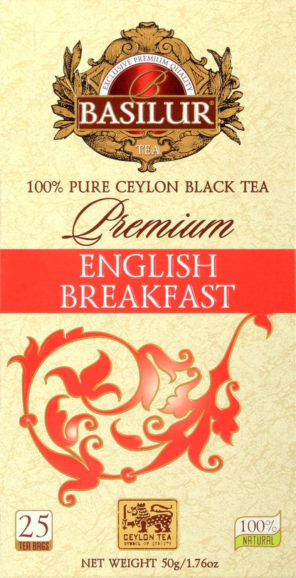 Opakowanie Basilur English Breakfast – 25 kopert czarnej herbaty cejlońskiej