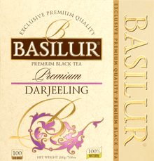 Opakowanie czarnej herbaty Basilur Premium Darjeeling 100 torebek