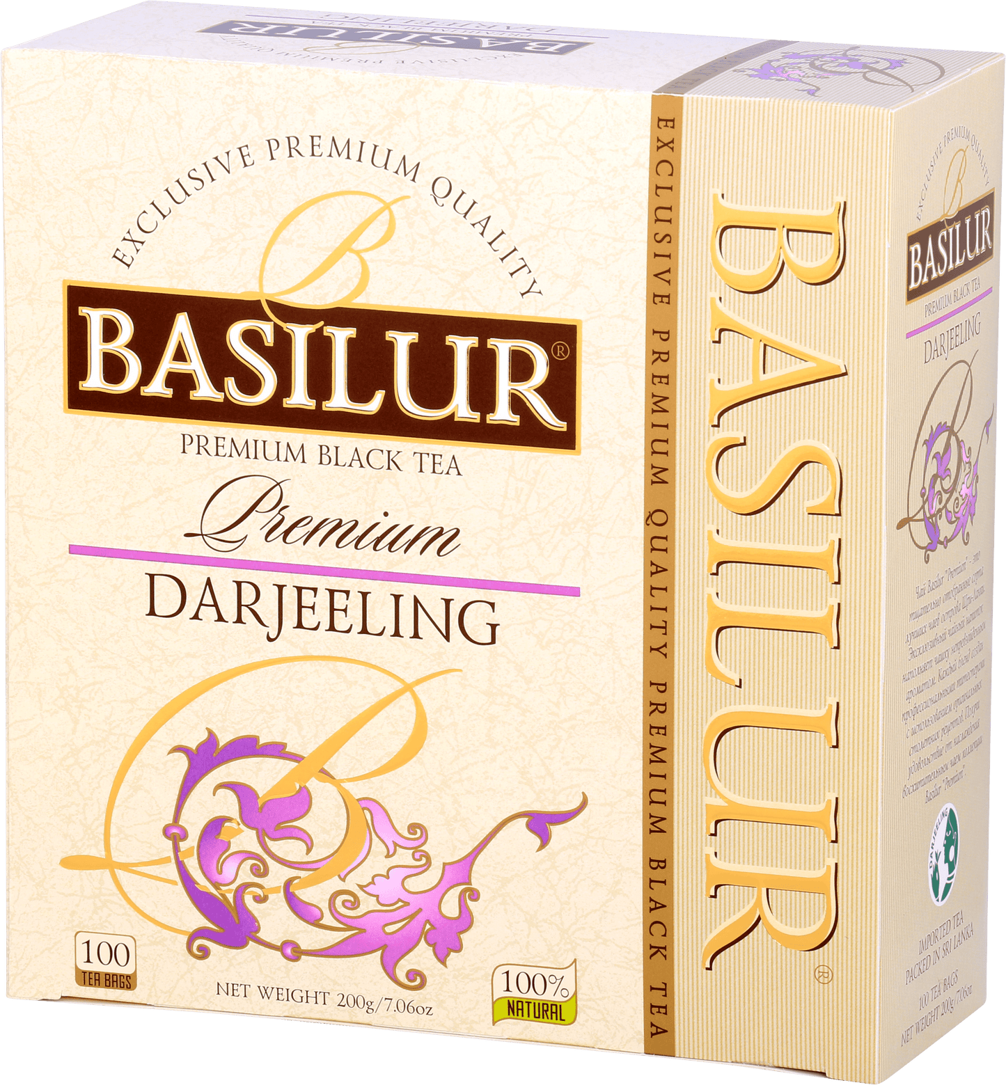 Herbata Basilur Premium Darjeeling w eleganckim opakowaniu 100 torebek