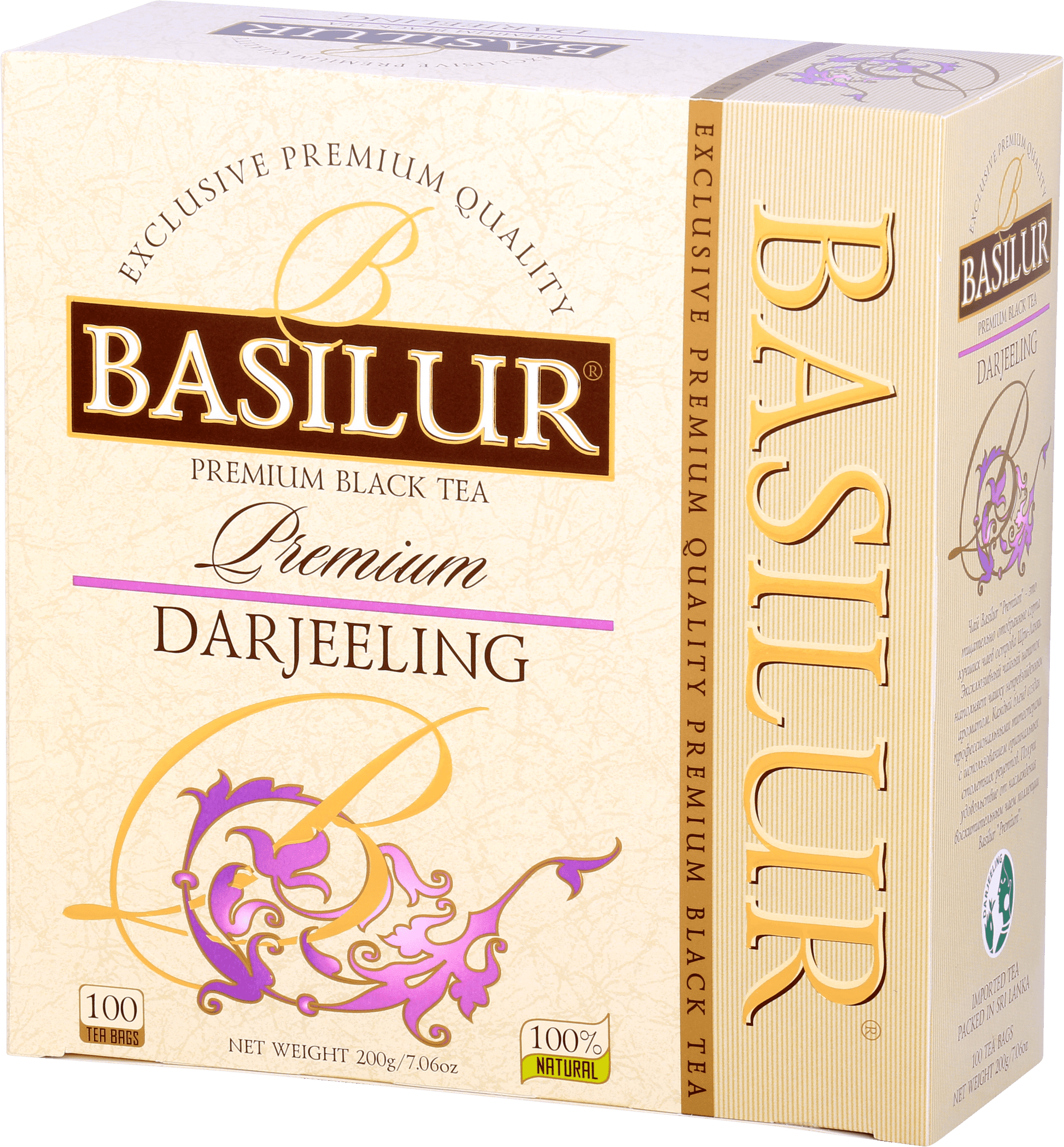 Herbata Basilur Premium Darjeeling w eleganckim opakowaniu 100 torebek