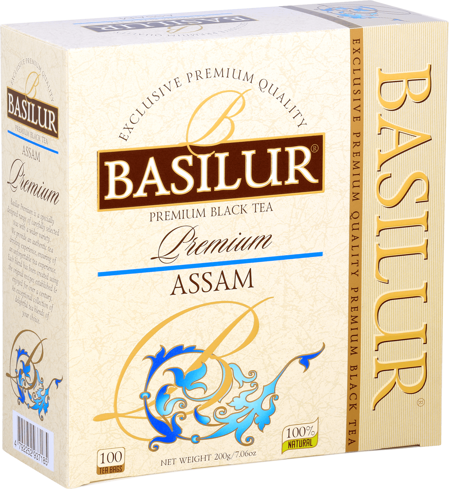 Opakowanie Basilur Premium Assam – 100 kopert czarnej herbaty z regionu Assam
