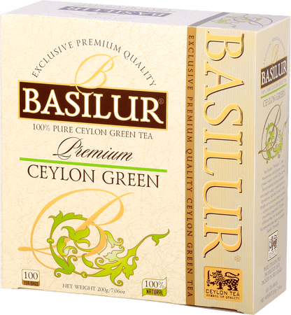 Basilur Ceylon Green 100 kopert – naturalna zielona herbata cejlońska premium