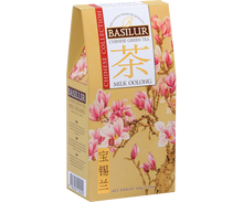 Opakowanie Basilur Chinese Collection Milk Oolong – wysokiej jakości herbata o delikatnym smaku.