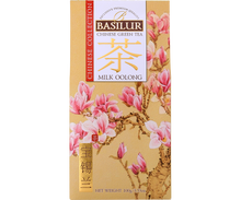 Opakowanie Basilur Chinese Collection Milk Oolong – wysokiej jakości herbata o delikatnym smaku.