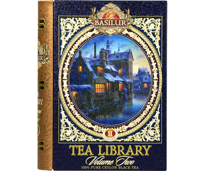 Front puszki Basilur Tea Library vol. II – elegancka czarna herbata premium.