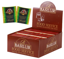 Opakowanie Basilur Food Service z herbatą Jasmine Green – 100 kopert z aromatyczną zieloną herbatą.