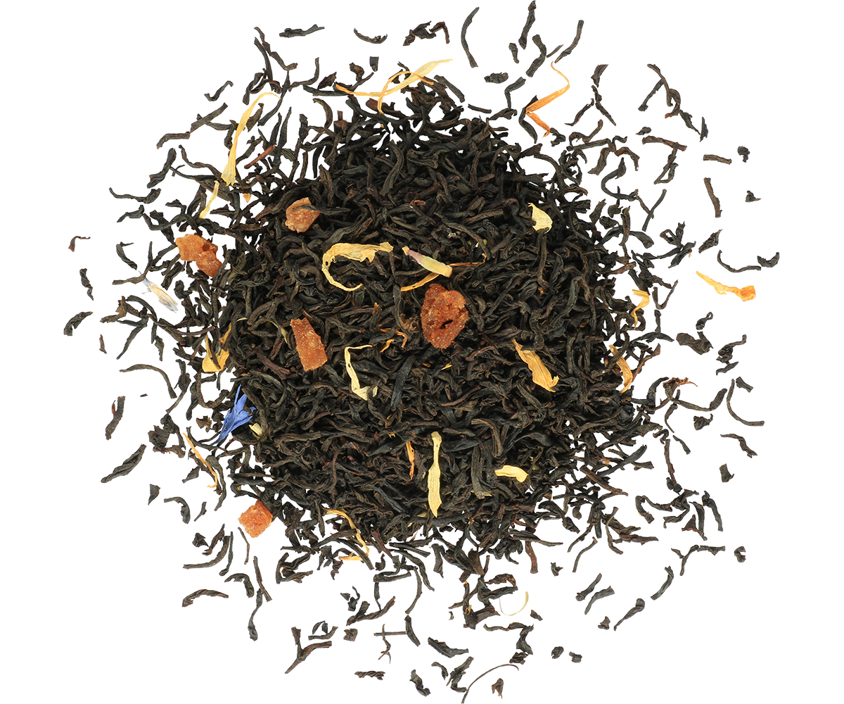 Liście czarnej herbaty Basilur Captain’s & Gampola Tea – aromatyczna mieszanka herbat cejlońskich.