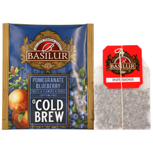 Koperta z torebką  herbaty Basilur Pomegranate Blueberry