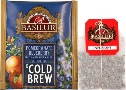 Koperta z torebką  herbaty Basilur Pomegranate Blueberry