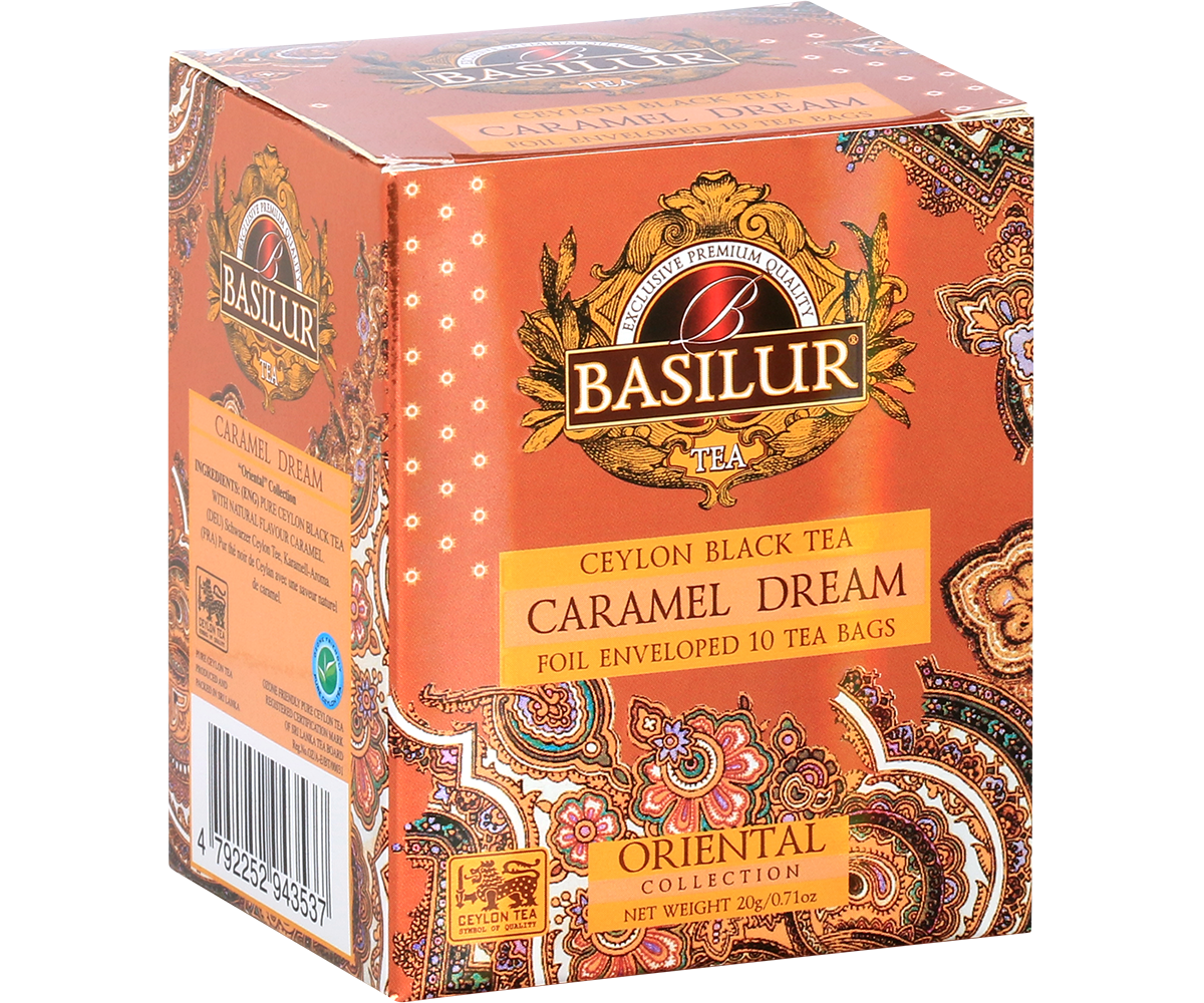 Opakowanie herbaty Basilur Caramel Dream czarna herbata cejlońska Oriental Collection