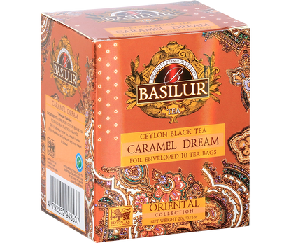 Opakowanie herbaty Basilur Caramel Dream czarna herbata cejlońska Oriental Collection