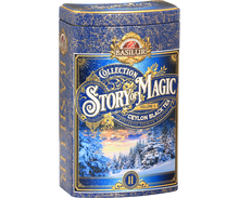 Puszka Basilur Story of Magic vol. II – kolekcjonerska edycja z motywem zimowego lasu.
