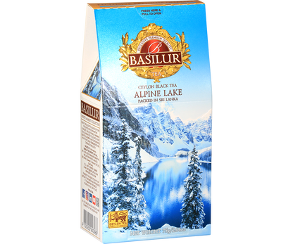 Aromatyczna czarna herbata Basilur Alpine Lake inspirowana alpejską naturą.