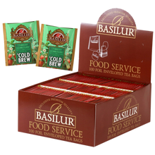 Zestaw herbat Basilur Strawberry Cucumber & Mint Cold Brew w ekspozytorze, orzeźwiająca herbata bez kofeiny.