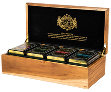 Otwarta skrzynka Basilur Executive Gift Rare Tea – zestaw luksusowych herbat cejlońskich.