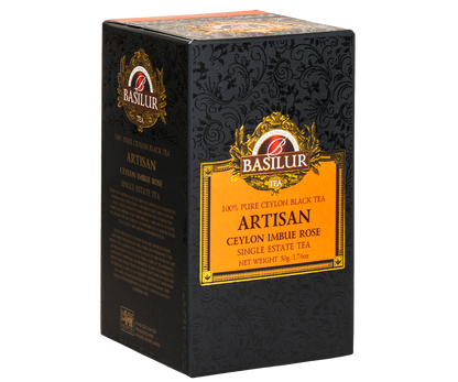 Opakowanie herbaty Basilur Ceylon Imbue Rose z kolekcji Artisan – czarna herbata cejlońska 50 g.