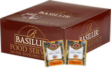 Zestaw Basilur Earl Grey Tangerine 100 x 2 g – aromatyczna czarna herbata z nutą mandarynki w eleganckim kartonowym pudełku.