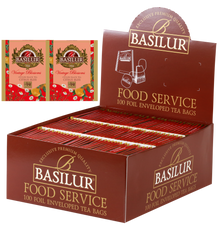 Herbata Basilur Citrus Bliss w opakowaniu Food Service 100 torebek – czarna herbata cejlońska z aromatem cytrusów.