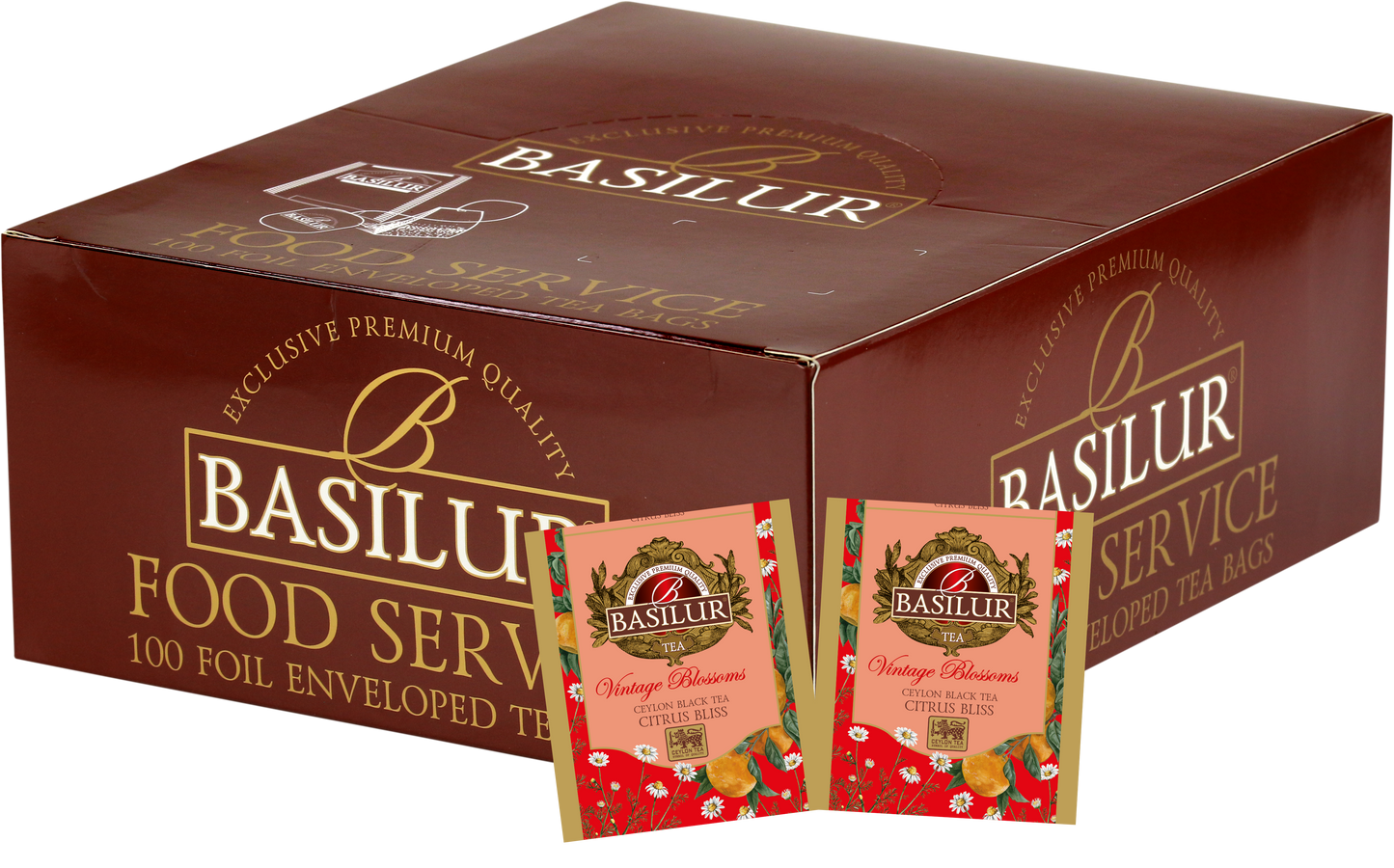 Zestaw Basilur Citrus Bliss 100 x 1,5 g – orzeźwiająca czarna herbata z nutą pomarańczy i cytryny w eleganckim pudełku.
