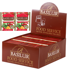Herbata Basilur Cranberry w dużym opakowaniu typu food service, 100 torebek w kopertach.