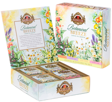 Zestaw Basilur Botanical Breeze – otwarte opakowanie z czterema rodzajami aromatycznych herbat.