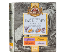 Opakowanie herbaty Basilur Earl Grey Assorted – zestaw czterech smaków.