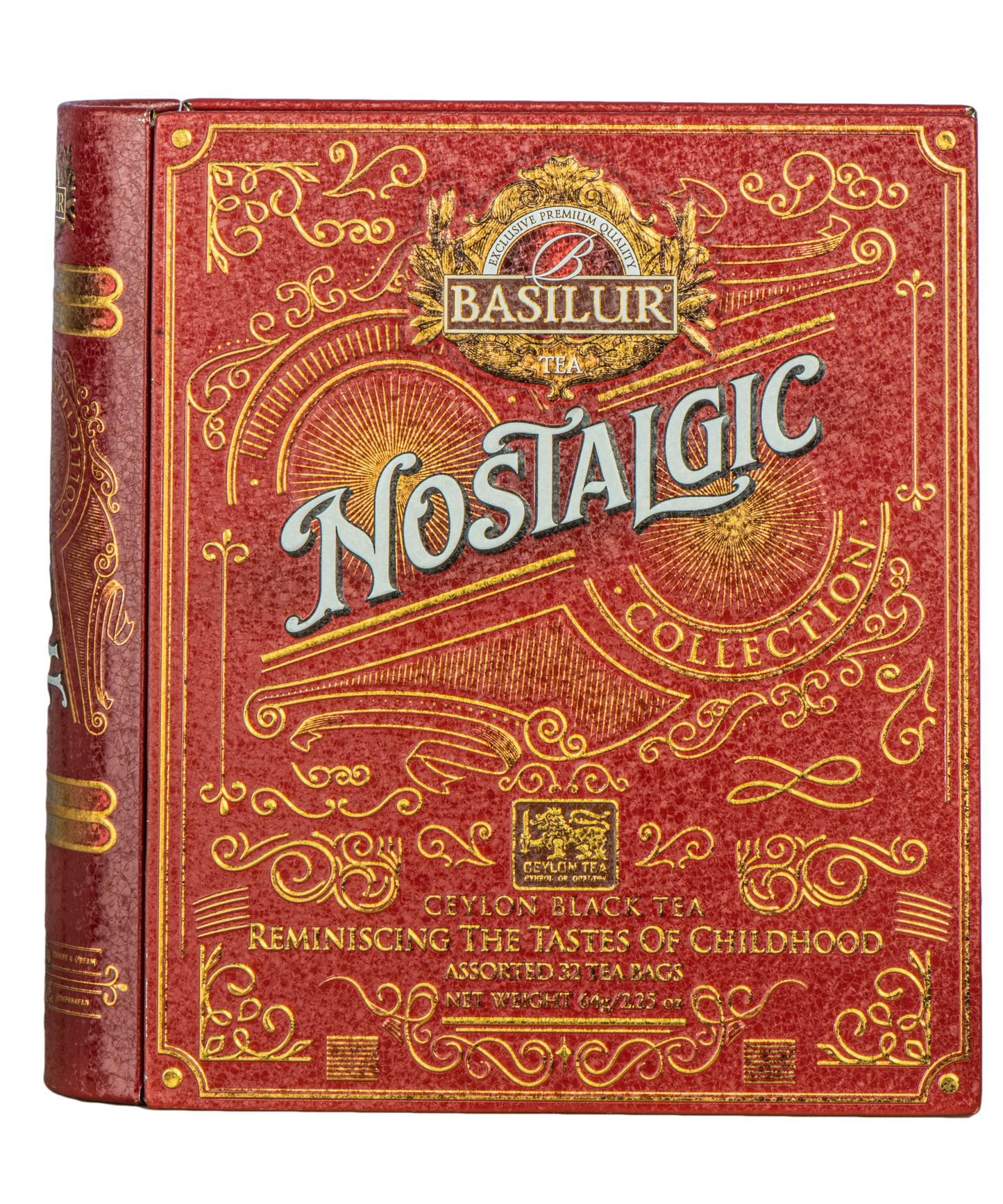 Herbata Basilur Nostalgic w eleganckiej puszce książce, czarna herbata cejlońska.