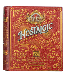Herbata Basilur Nostalgic w eleganckiej puszce książce, czarna herbata cejlońska.