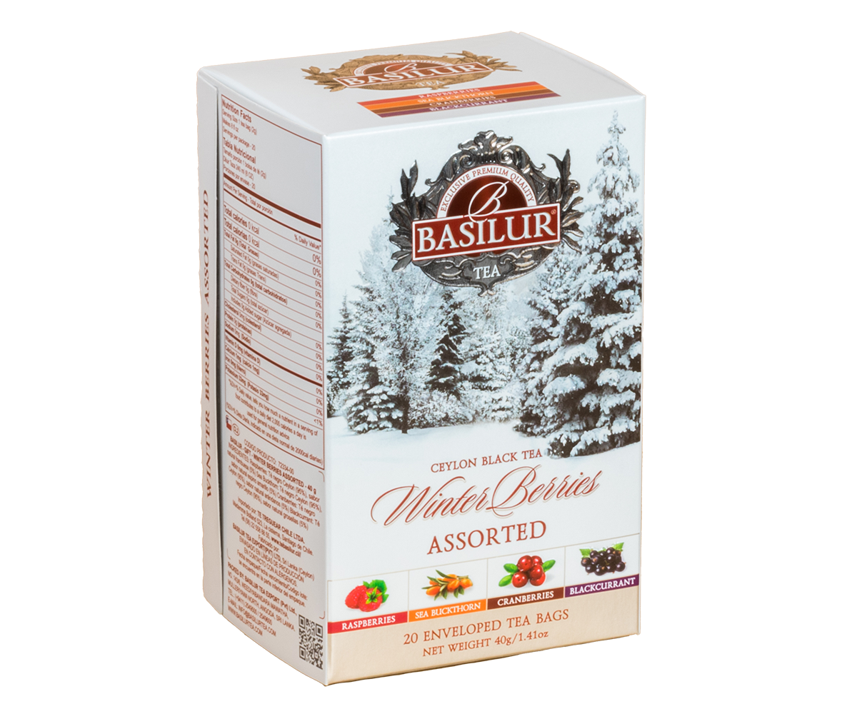 Zestaw Basilur Winter Berries – aromatyczna herbata czarna z owocami zimowymi.