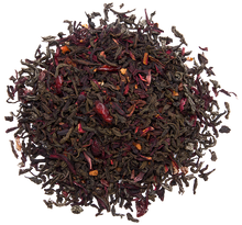 Liście herbaty Basilur Berry Serenade z dodatkiem żurawiny, hibiskusa i owoców.