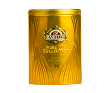 Herbata Basilur Berry Serenade w złotej puszce, czarna herbata cejlońska z nutą owoców leśnych.