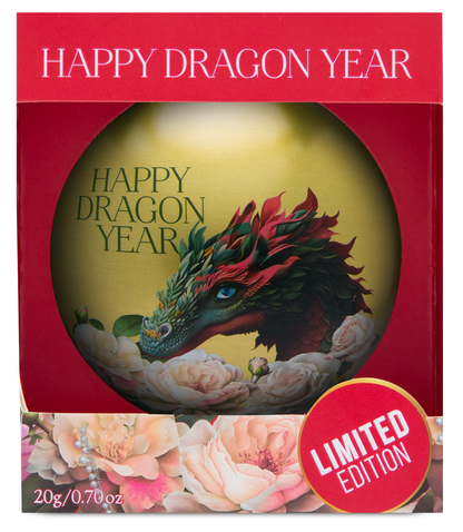 Opakowanie prezentowe Basilur Happy Dragon Year Gold z napisem Limited Edition.