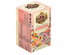 Opakowanie herbaty Basilur Peach & Apricot z serii Fruity Fusions.