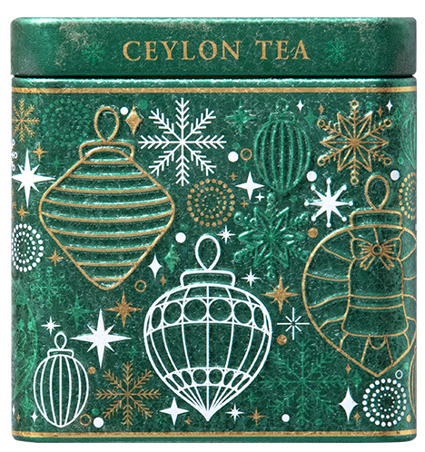 Ozdobna puszka Basilur Gift of Joy – elegancki prezent z zieloną herbatą cejlońską.