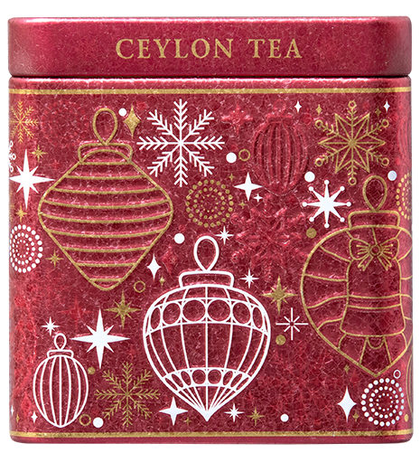 Puszka Basilur Gift of Love – czerwona herbata cejlońska w ozdobnym opakowaniu.