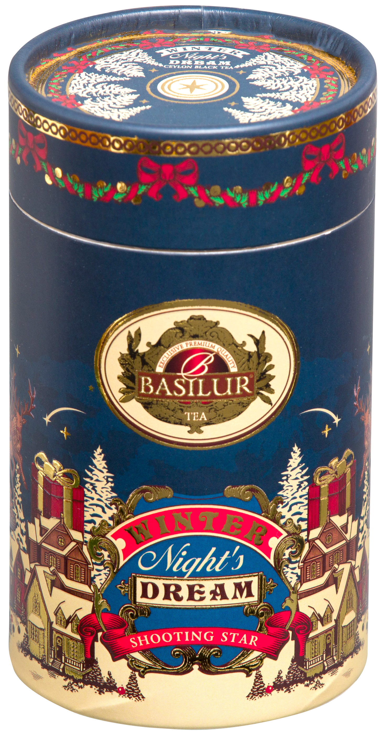 Susz czarnej herbaty cejlońskiej Basilur Shooting Star w naturalnej formie.