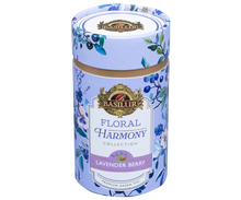 Tuba Basilur Floral Harmony Lavender Berry widziana z boku.