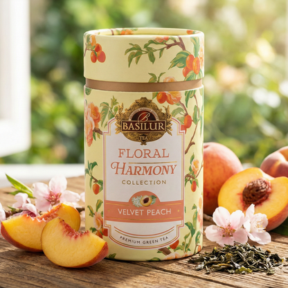 Herbata zielona Basilur Velvet Peach tuba - 75 g