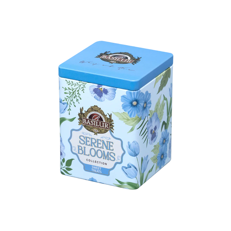 Puszka Basilur Sweet Treats Serene Blooms dekoracyjna herbata zielona
