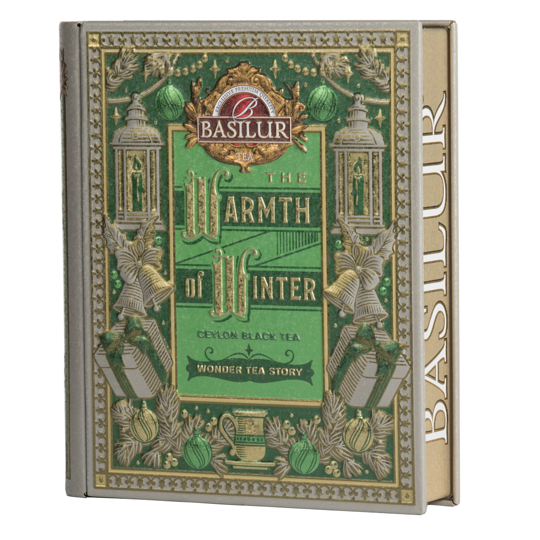Herbata Basilur Wonder Tea Story – elegancka czarna herbata cejlońska w świątecznej edycji.