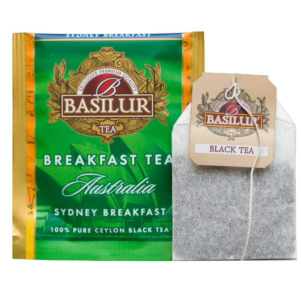 Basilur Sydney Breakfast, czarna herbata cejlońska w saszetce z kolekcji Basilur Breakfast Tea Australia.