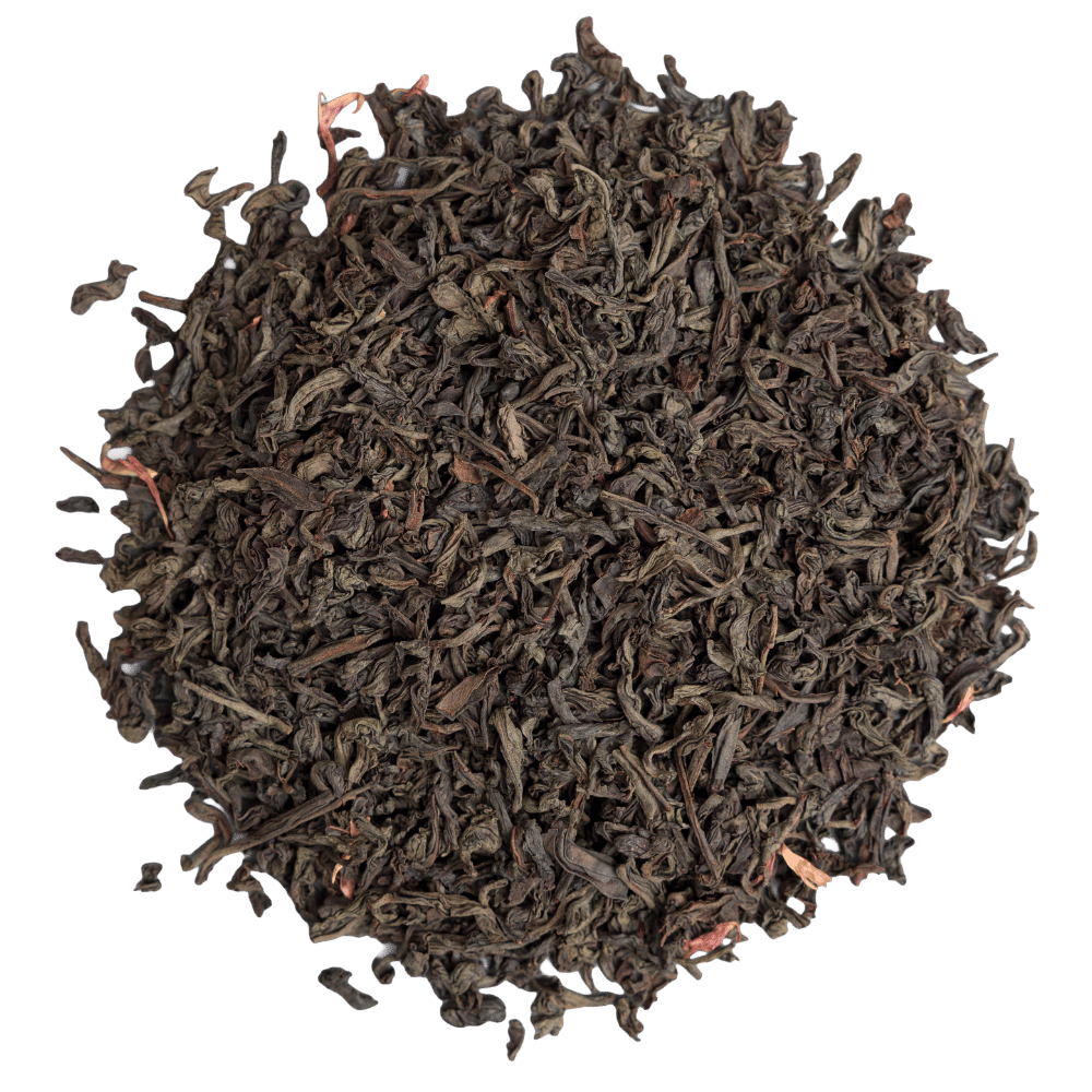 Susz czarnej herbaty Basilur Berry Twist z chabrem, granatem i aromatem dzikiej truskawki.