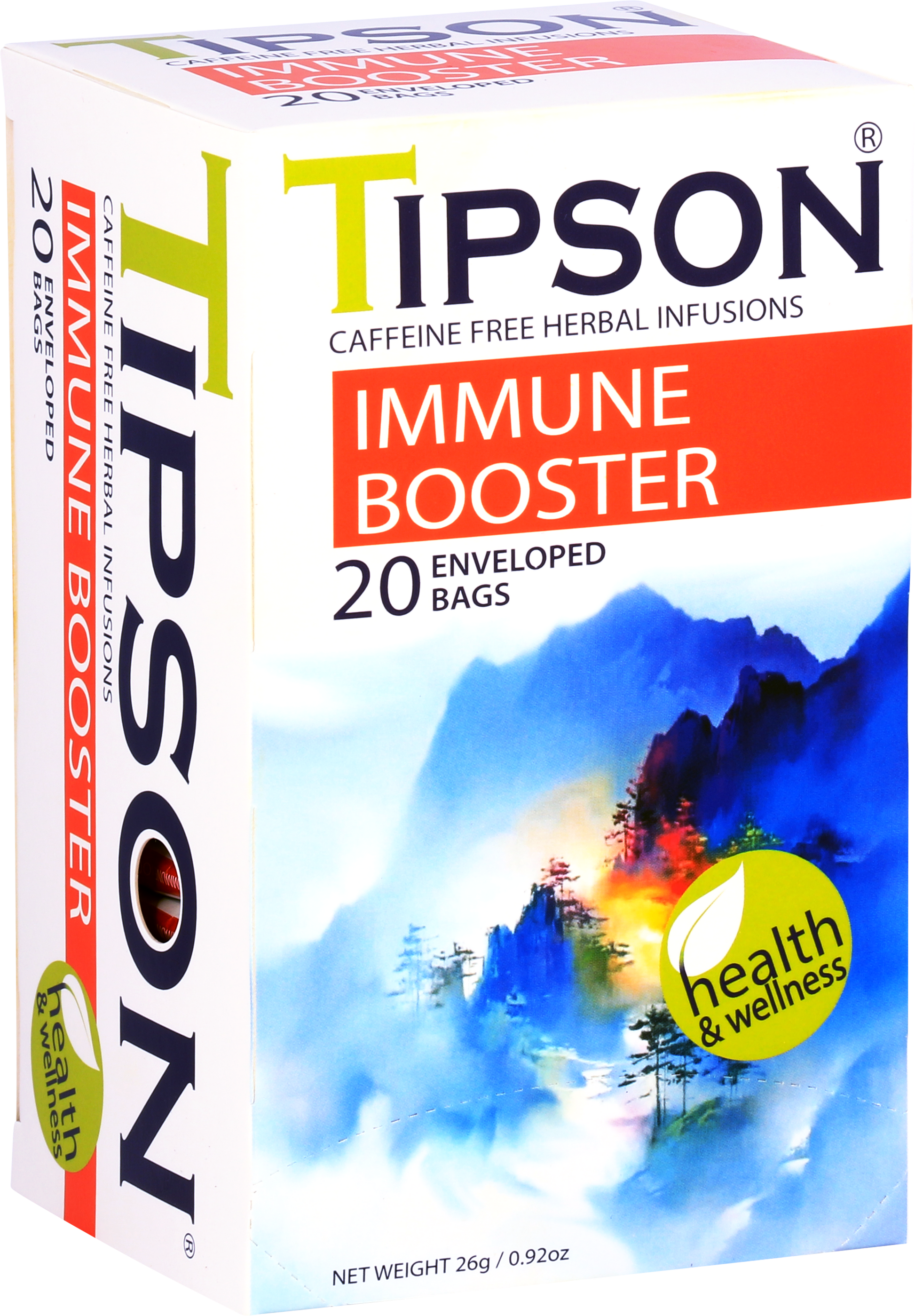 Opakowanie herbaty Tipson Immune Booster – naturalne wsparcie dla układu immunologicznego.