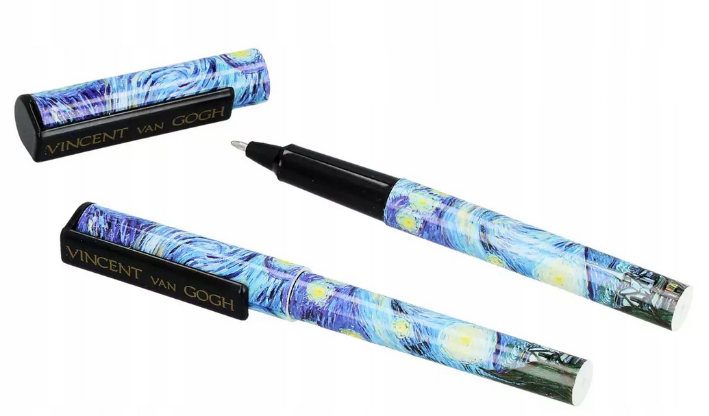 Otwarty długopis Vincent van Gogh Gwieździsta Noc inspirowany obrazem Starry Night