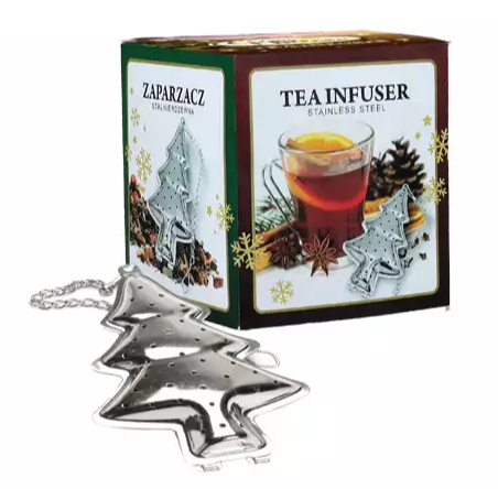 Zaparzacz do herbaty choinka z opakowaniem świątecznym