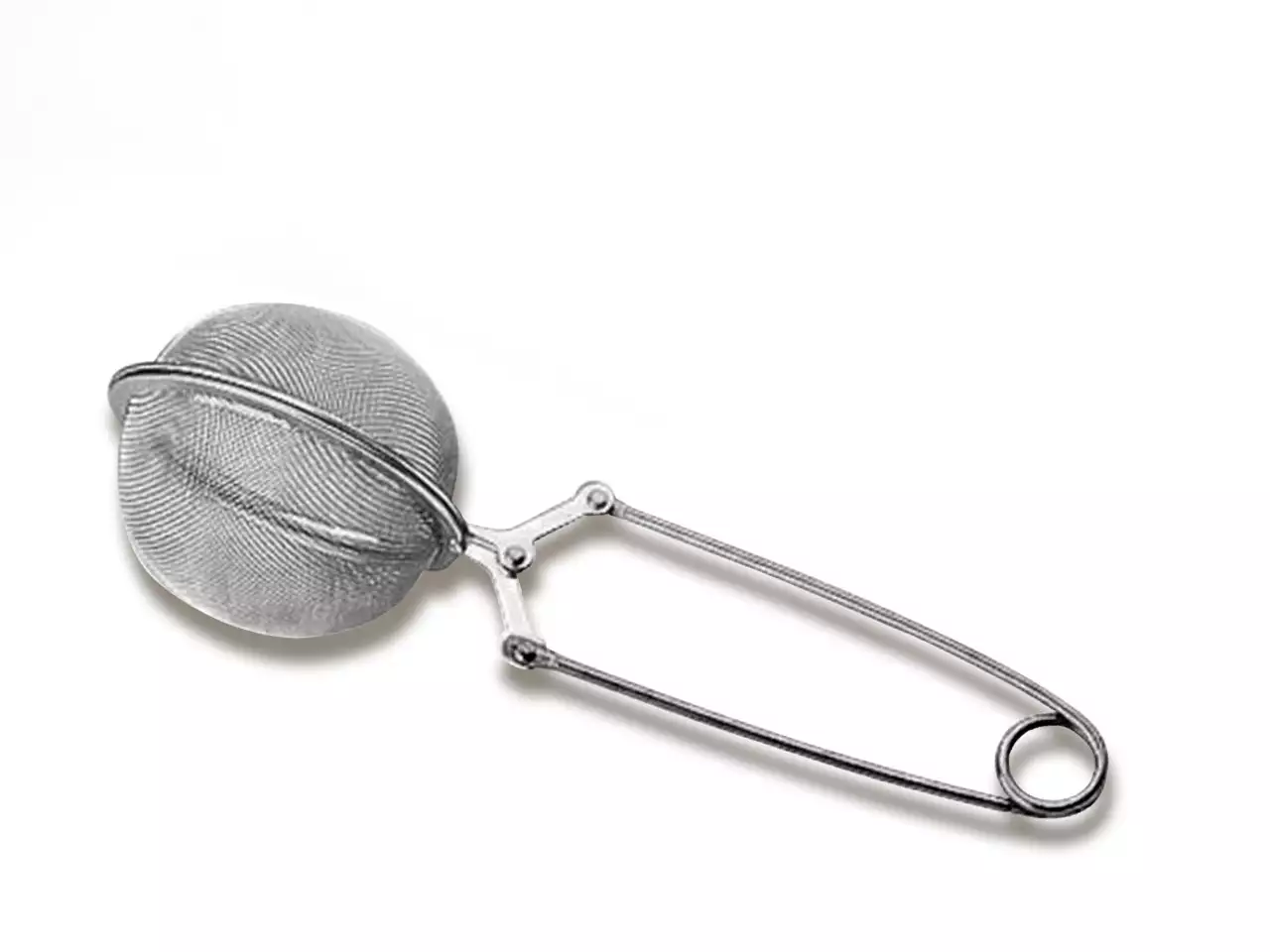 Metalowa kulka zaparzacz Carmani ze stali nierdzewnej na białym tle