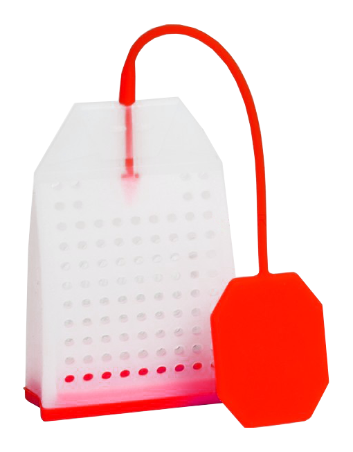 Silikonowy zaparzacz do herbaty w kształcie czerwonej torebki