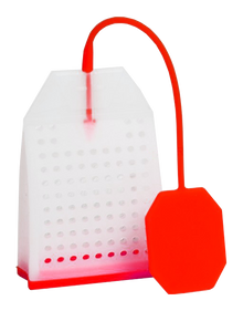 Silikonowy zaparzacz do herbaty w kształcie czerwonej torebki