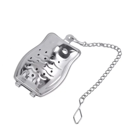 Zaparzacz do herbaty sowa z łańcuszkiem i haczykiem do zawieszenia.