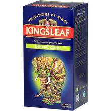 Pudełko herbaty Kingsleaf Imperial Green – luksusowa zielona herbata o wyjątkowym smaku.